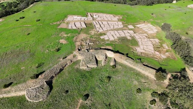 The ancient pre-Roman city of Tejada La Vieja located near Sevilla, Spain and was home to the Tartessians, Phoenicians and Turdetan People