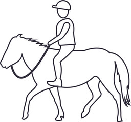 Equestrian, horse, riding icon Line