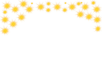 Golden stars border on transparent background. Magic shining flying golden stars glitter background. luxury sparkling christmas lights. PNG