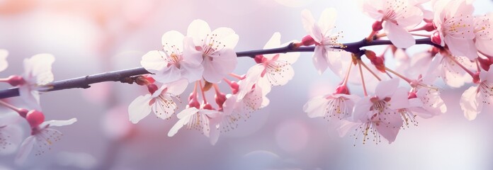 blossoming cherry blossoms in early spring day,
