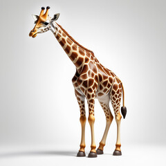 Obraz premium anthropomorphic caricature giraffe wearing a chemistry clothing with chemical tools