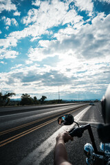 Naklejka premium riding on the highway