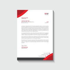 corporate modern letterhead design template with yellow, blue, green and red color. creative modern letter head design template for your project. letterhead, letter head, Business letterhead design