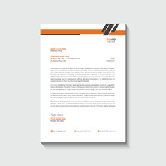 corporate modern letterhead design template with yellow, blue, green and red color. creative modern letter head design template for your project. letterhead, letter head, Business letterhead design