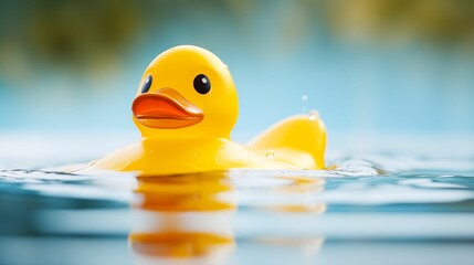 Image of rubber duck in water.