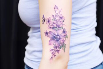 Enchanted Butterfly Garden,Calligraphy art style