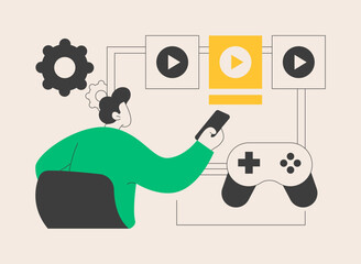 SmartTV content abstract concept vector illustration.