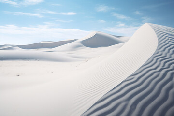 Fototapeta na wymiar sand dunes in the desert, white sand dunes, Unusual natural landscapes in White Sands Dunes