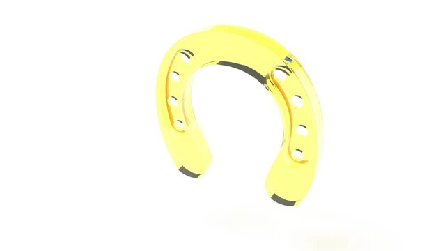 Color glass horseshoe intro able to loop endless 4k