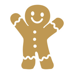 Cute gingerbread cookie character Vector