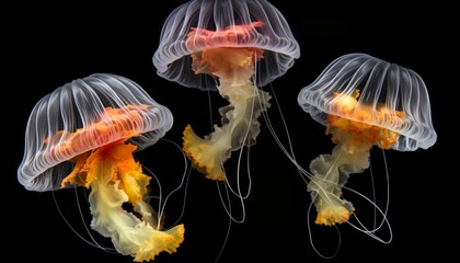 Mesmerizing encounter with a magnificent giant bell jellyfish in the shimmering turquoise waters