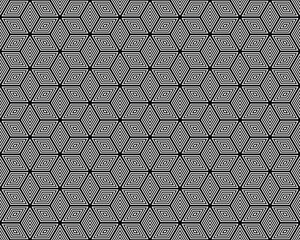 Seamless geometric texture with rhombus elements	 - 689355613