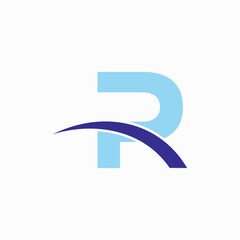 Letter r logo with modern concept premium vector