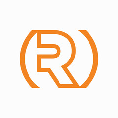 Letter r logo with modern concept premium vector