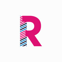 Obraz premium Letter r logo with modern concept premium vector