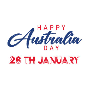 Happy Australia Day typography design vector