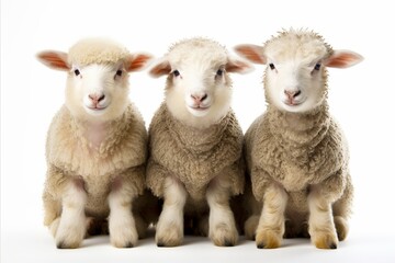 Fototapeta premium Collection of domestic animals isolated on white background with copy space for text placement
