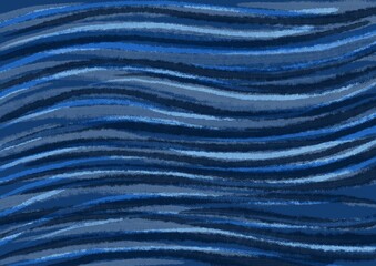 Blue waves digital painting background