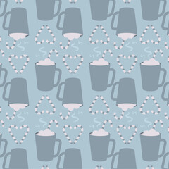 Colored winter pattern background Vector