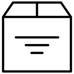 Cardboard icon. Cardboard box for shipping goods