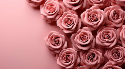 Rose Buds Frame On Pink Background, Background Image, Desktop Wallpaper Backgrounds, HD