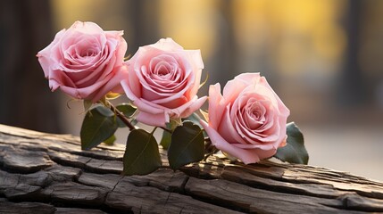 Roses On Old Wooden Board Flower, Background Image, Desktop Wallpaper Backgrounds, HD