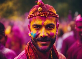 human portraits from the holi festival

