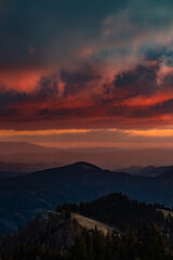 Sonnenaufgang - Hochlantsch - Rennfeld - Almenland - Teichalm - Steiermark - Morgenrot