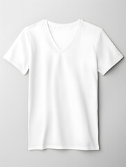 blank white v-neck t-shirt
