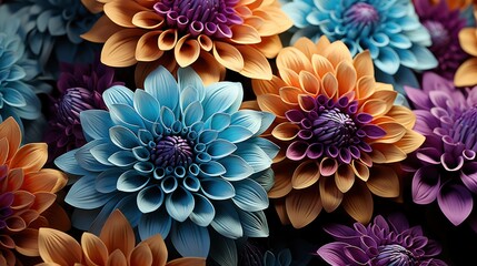 Mixed Colorful Flowers Background Colors, Background Image, Desktop Wallpaper Backgrounds, HD