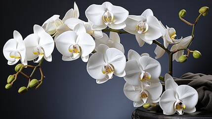 Orchid Empty Space Text Black White, Background Image, Desktop Wallpaper Backgrounds, HD