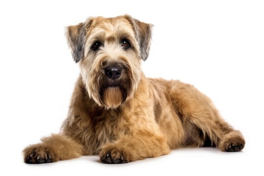 Soft Coated Wheaten Terrier cute dog isolated on background