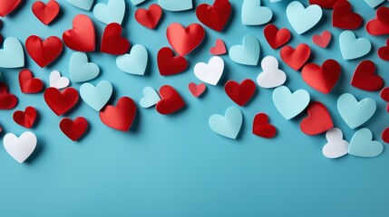 Hearts On Blue Background Divination Love, Background Image, Desktop Wallpaper Backgrounds, HD