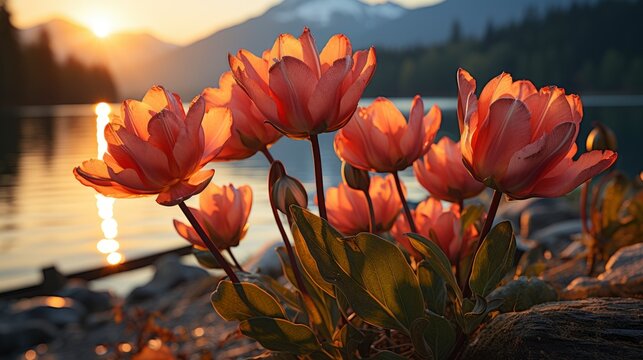 Koreas 1004 Island Imjado Tulip Field, Background Image, Desktop Wallpaper Backgrounds, HD
