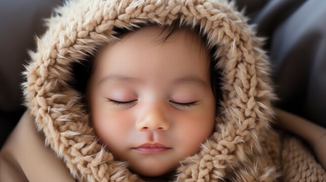 Little Hands Newborn Baby Sleeping Lie, Background Image, Desktop Wallpaper Backgrounds, HD