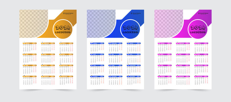Lifestyle Wall Calendar 2024 Layout