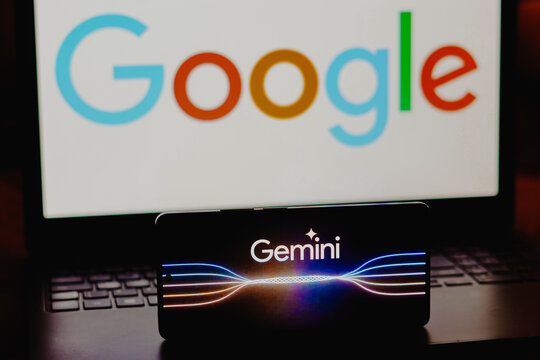 December 6, Brazil. In this photo illustration, the Google Gemini logo is displayed on a smartphone screen. The tool was launched by Google as its new multimodal artificial intelligence (AI) model