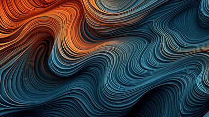 Abstract green and orange texture background. AI generated illustration.