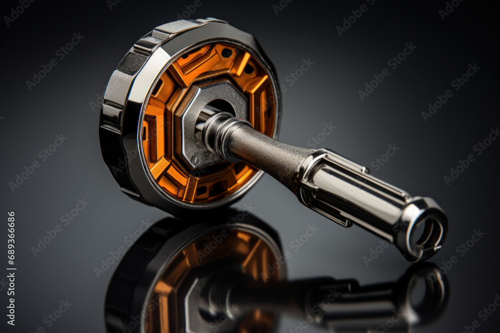 Poster a key turning in a lock, symbolizing the unlocking of new possibilities and insights within conceptu
