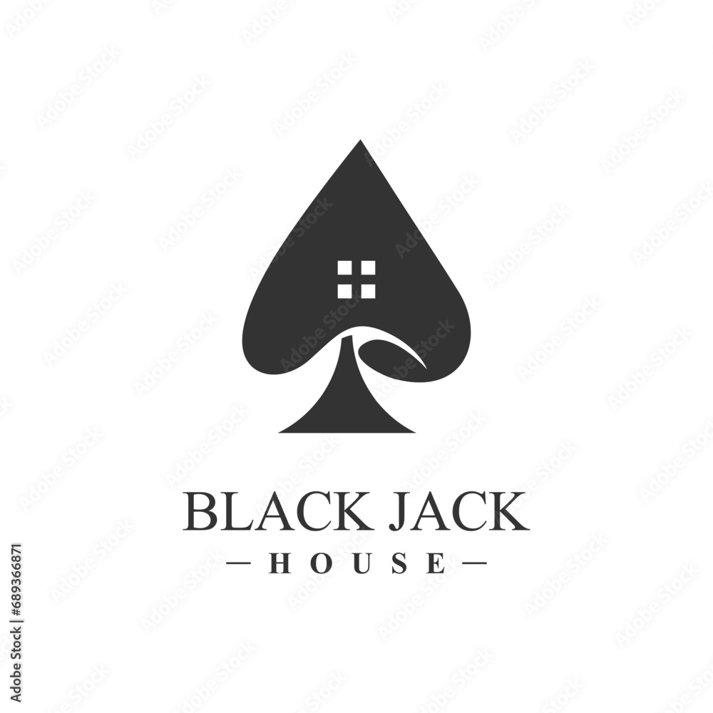 Poster gambling house design icon template with creative element concept idea. a professional design for ma