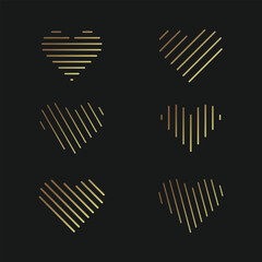 Love design icon template with creative line element concept idea. A professional design for many kinds of business. All elements are fully vector and can be used for both print and web.