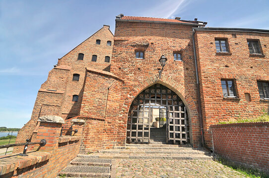 Historic granaries in the coastal city of Grudziądz, Poland