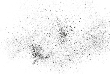 Black chalk pieces and powder flying, explosion effect isolated on white, clipping path - obrazy, fototapety, plakaty