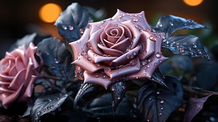 Dark Pink Rose Reflection, Background Image, Desktop Wallpaper Backgrounds, HD