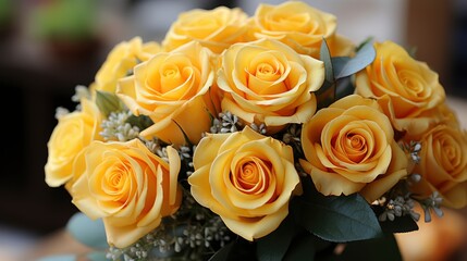 Flower Bouquet Background Yellow Roses, Background Image, Desktop Wallpaper Backgrounds, HD