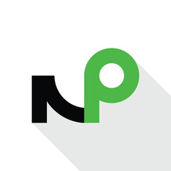 LETTER NP ICON LOGO TEMPLATE VECTOR