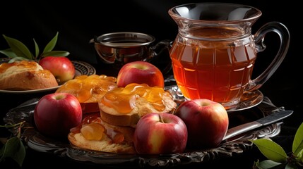 Fruit Tea White Cup Lid Apple, Background Image, Desktop Wallpaper Backgrounds, HD