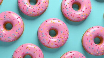 wallpaper of a cute doughnut, patternator, high quality, 16:9
