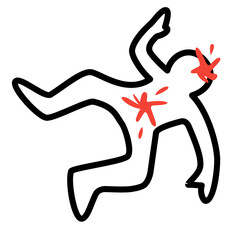 body outline crime scene icon