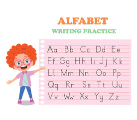 Alphabet letters tracing worksheet with all alphabet letters. Basic writing practice for kindergarten kids